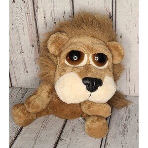 8" Russ Berrie Lil Peepers Carnie the Lion Beanbag Plush Stuffed Animal Big Eyes